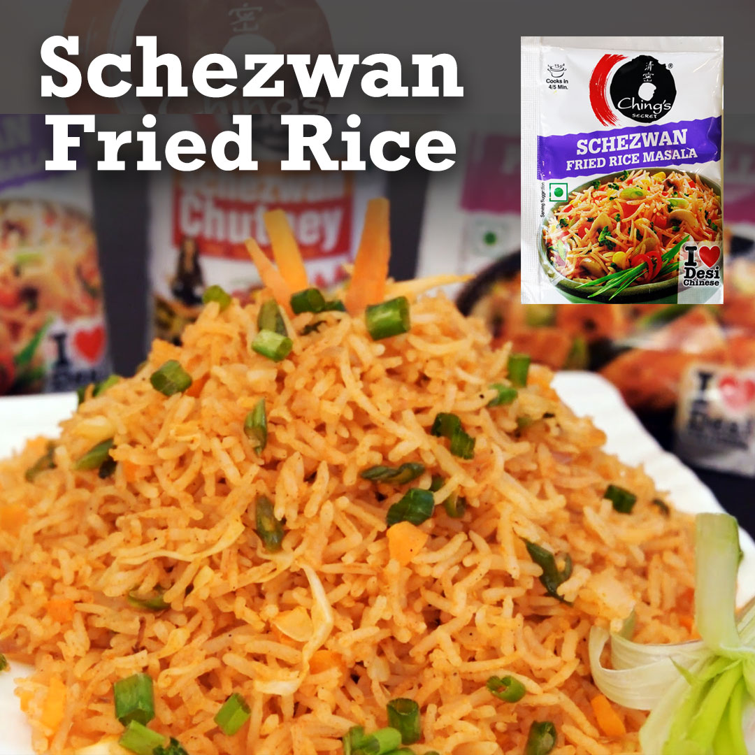 Chings Schezwan Fried Rice recipe step by step