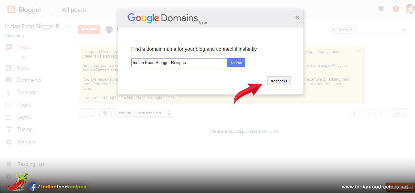 Step 4 - If it will ask to link Website Domain name then skip this step
